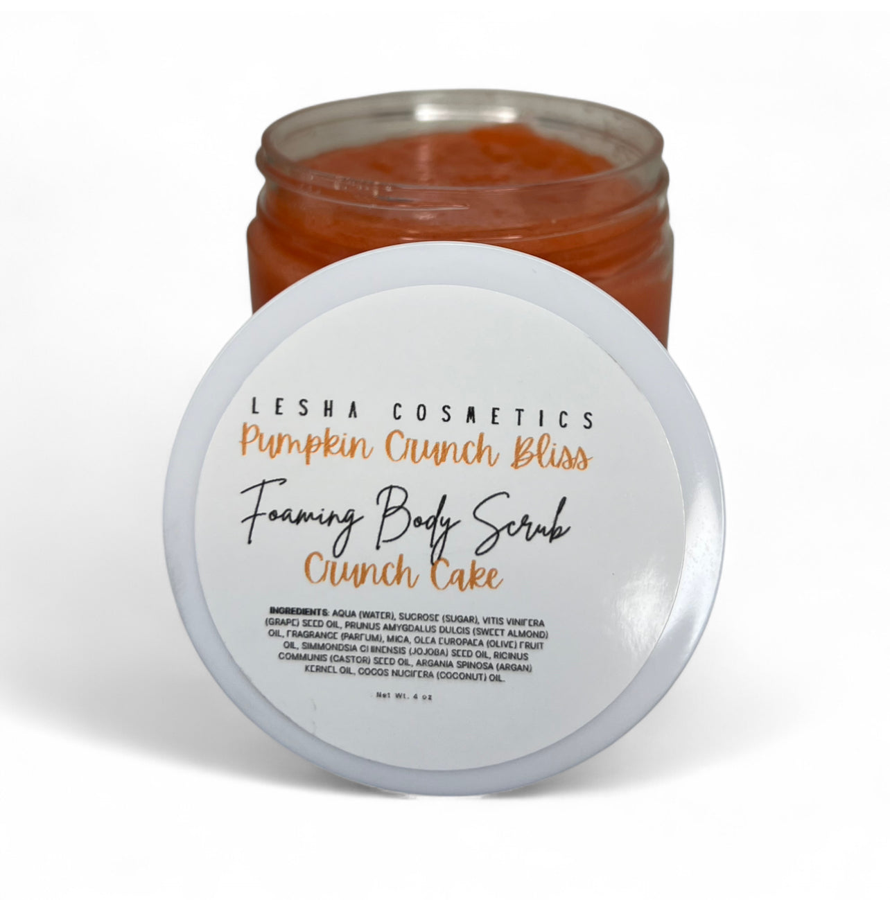 Pumpkin crunch bliss foaming body scrub 4 oz