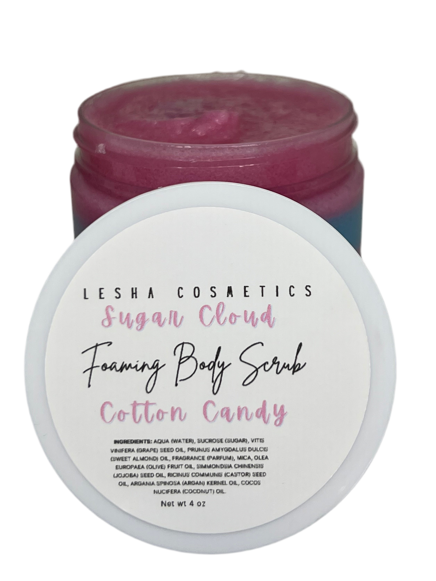 Sugar Cloud foaming body scrub 4 oz