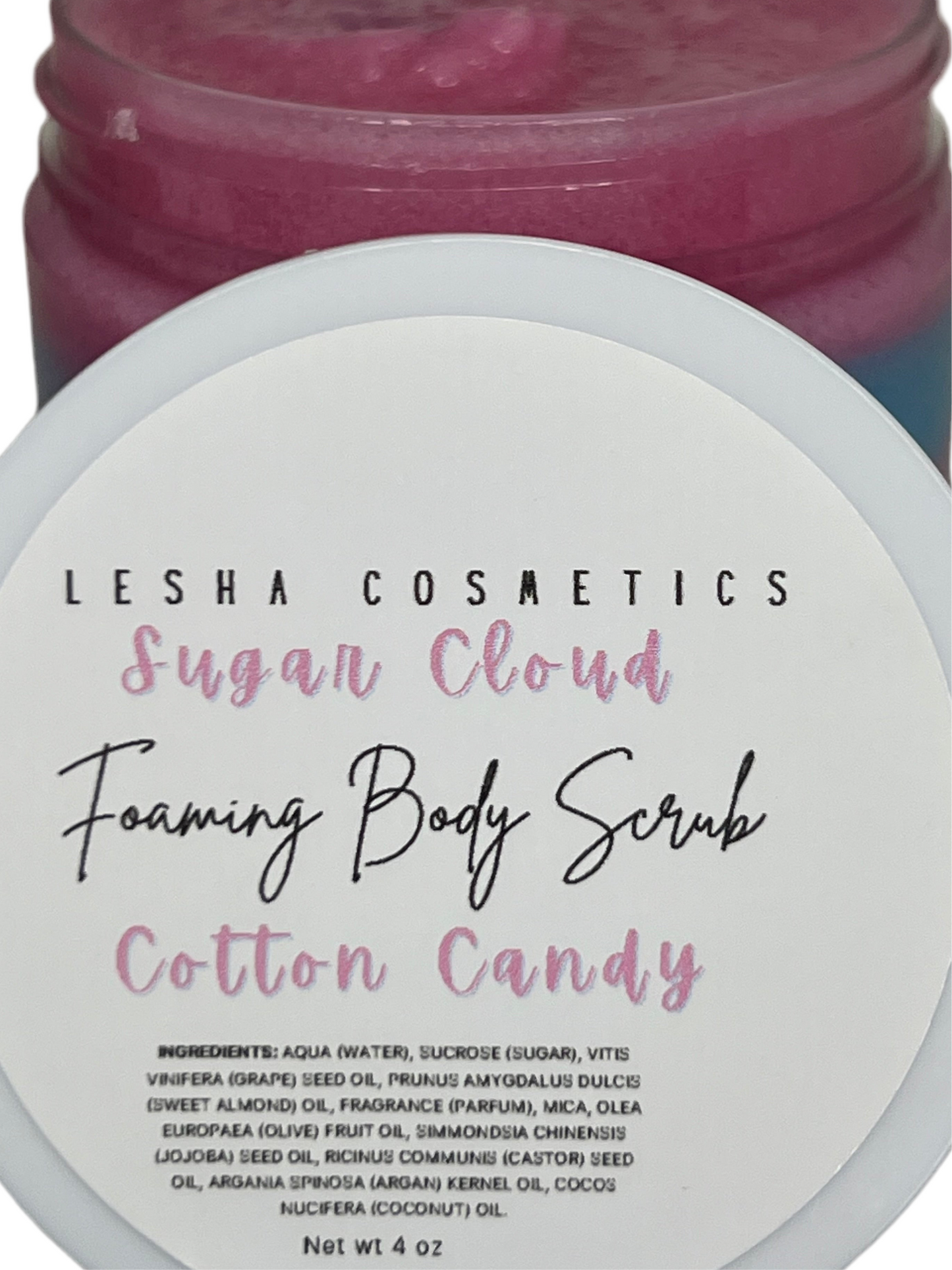 Sugar Cloud foaming body scrub 4 oz