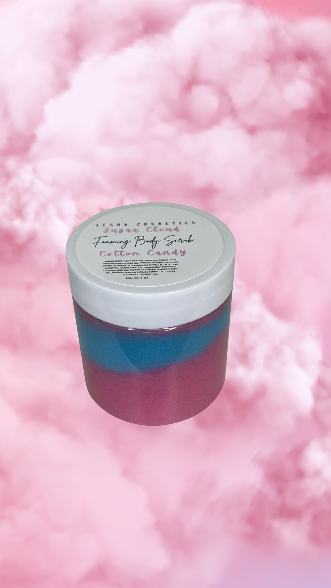 Sugar Cloud foaming body scrub 4 oz